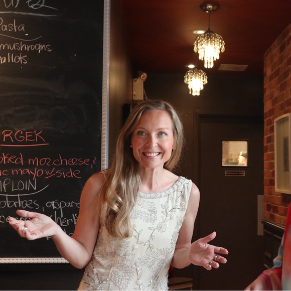 Vintage Cream Chiffon Beaded Evening Dress - Picture 10 of 11